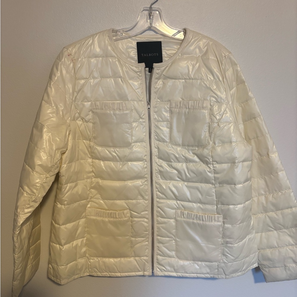 Talbots Women's Off-White Puffer Jacket